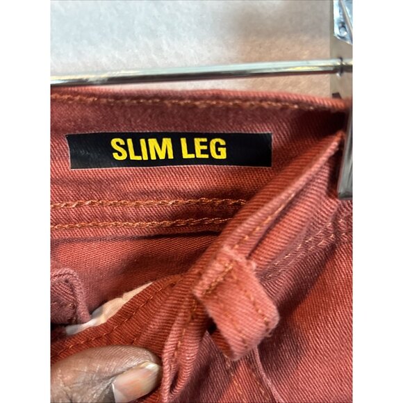 Style & Co Slim Leg Jeans Women's 8P Orange  Dark Wash Stretch High-Rise - Picture 9 of 11